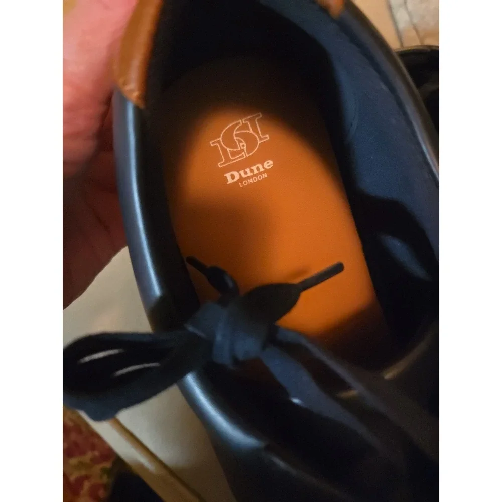 Dune London Shoes Navy Synthetic LaceUp 167TREZ‎ Sneakers Men's Size 13M